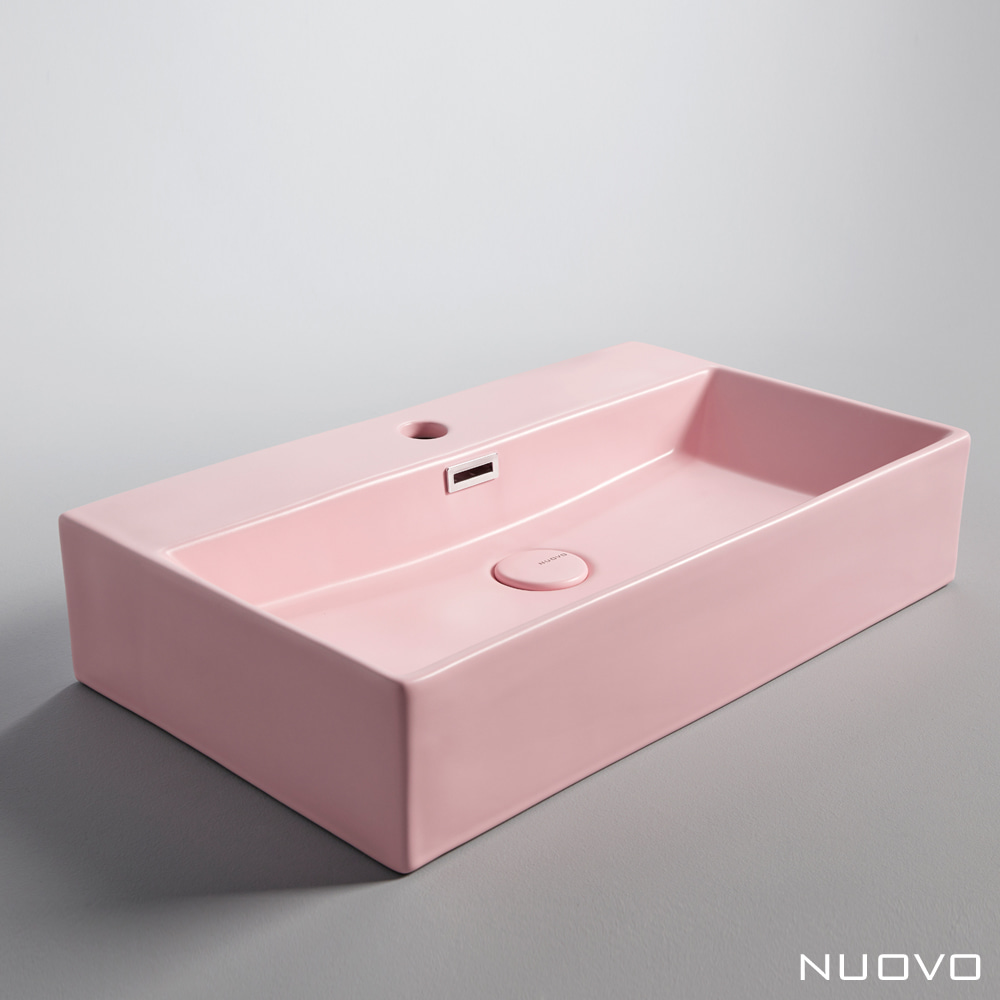 [누오보] 164 6035MP (600) 무광 핑크 벽걸이 세면기